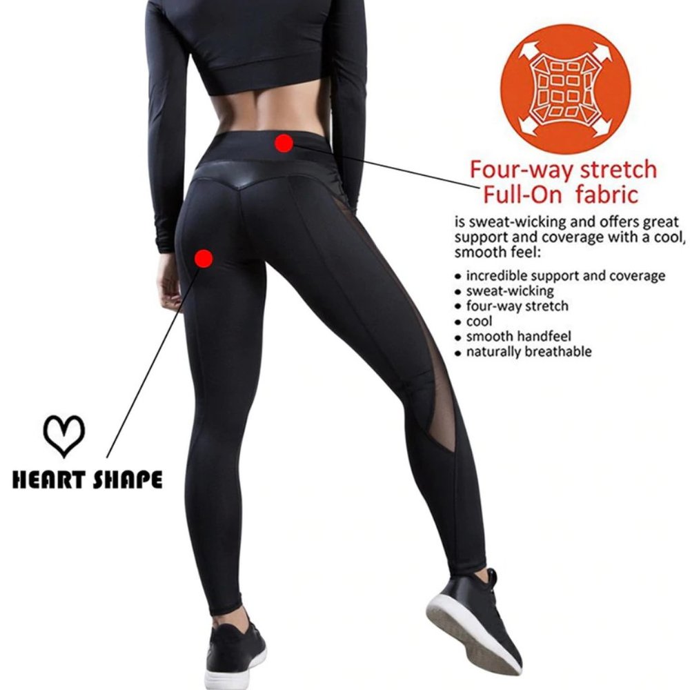 NWOT Sexy Fitness Leggings. Blue - Picture 6 of 8